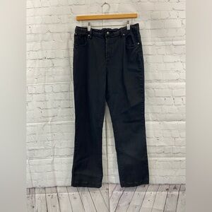 Diane Gilman Womens Size 12 Black High Rise Straight Leg Jeans